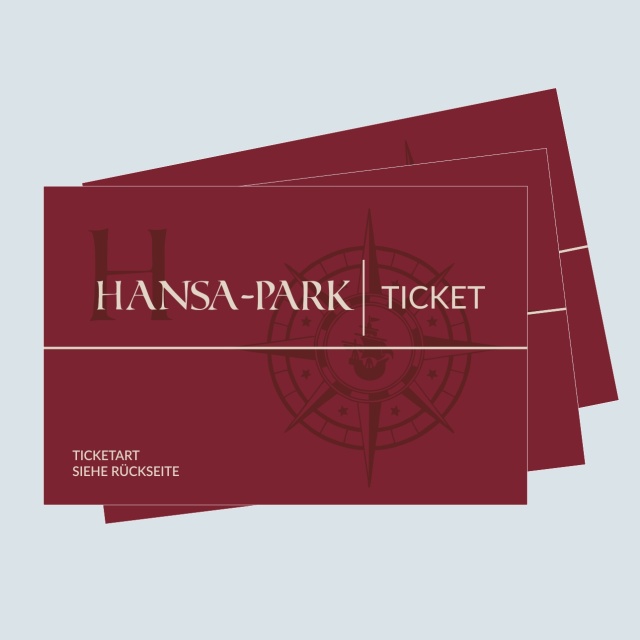 Darstellung von 3 HANSA-PARK-Tickets aufgefächert